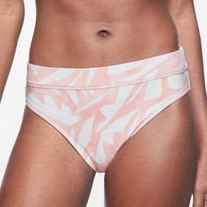 Athleta Coral and White Bikini Bottom